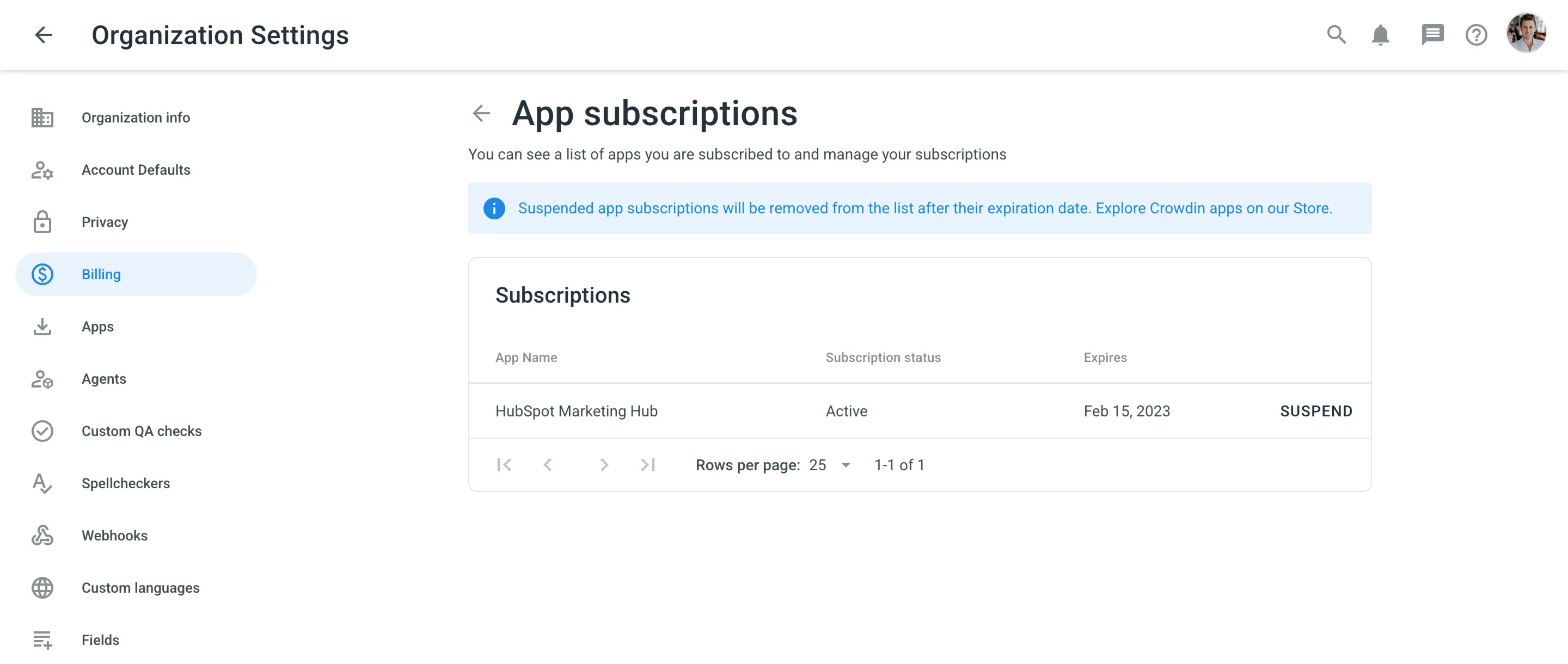 App Subscription